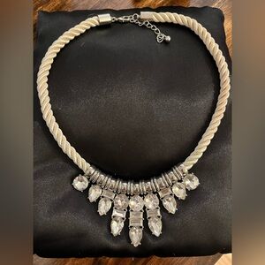 Elegant Silver and Cream Necklace